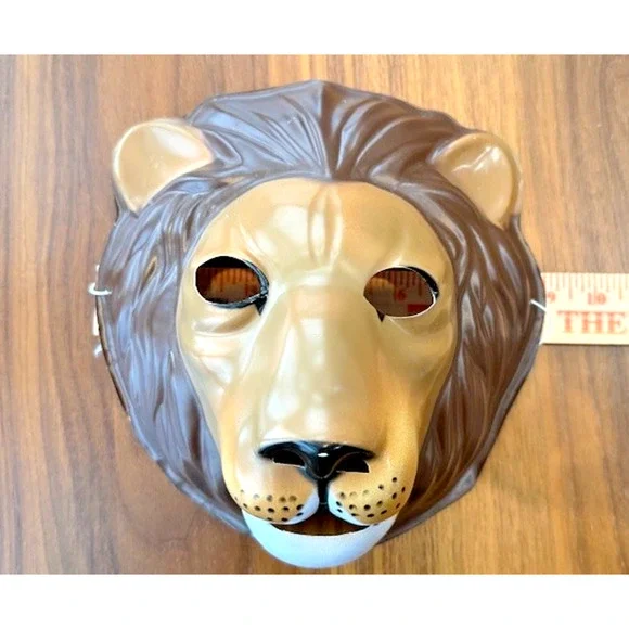 Vintage Disney Mold Plastic Lion Mask King Beast Jungle Animal Halloween Costume - Picture 3 of 13